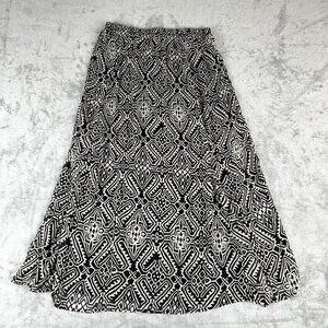 Vintage Covington Lightweight Maxi Skirt Size Med Peasant Boho Cottage Flowy